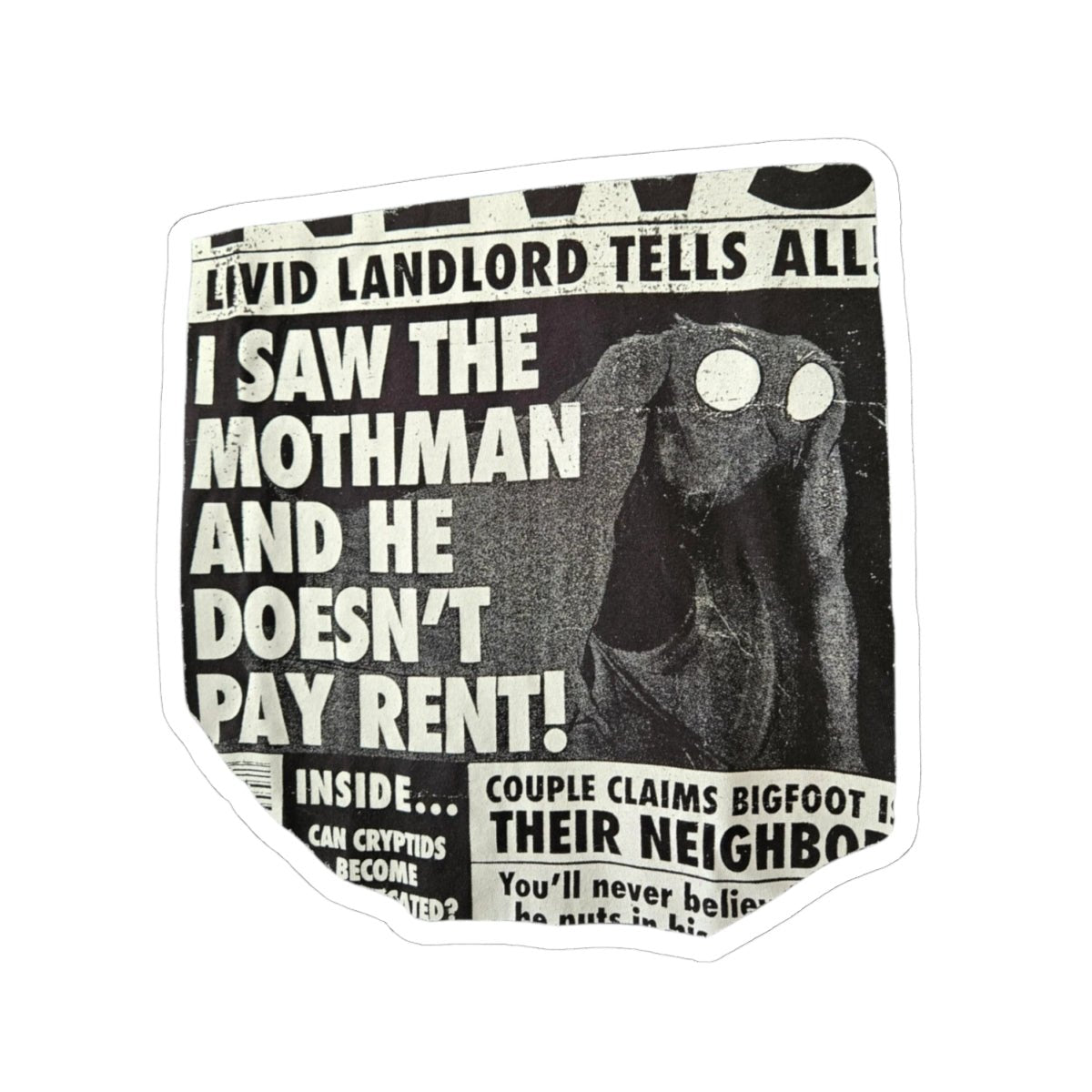Daily News Mothman Sticker - Mothman.Life