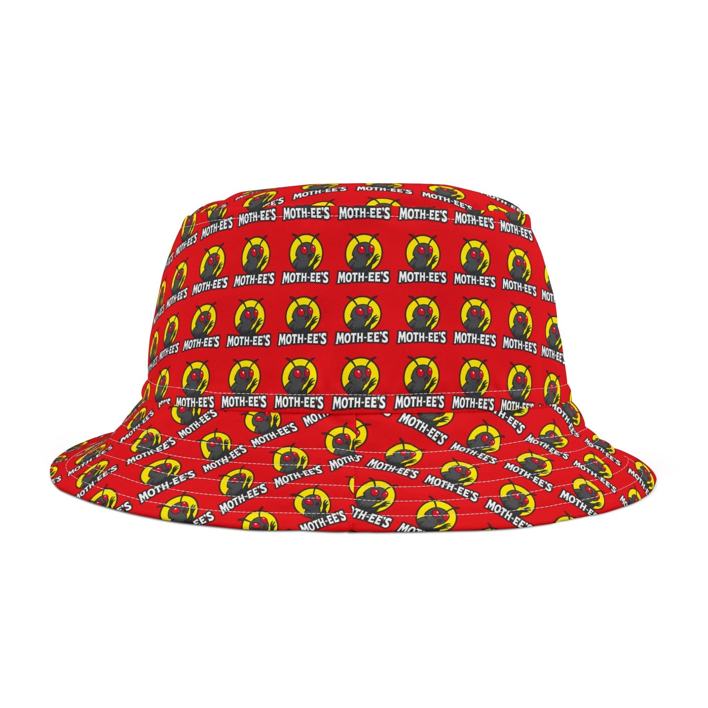 Moth - ee's Classic Red Logo Bucket Hat - Mothman.Life