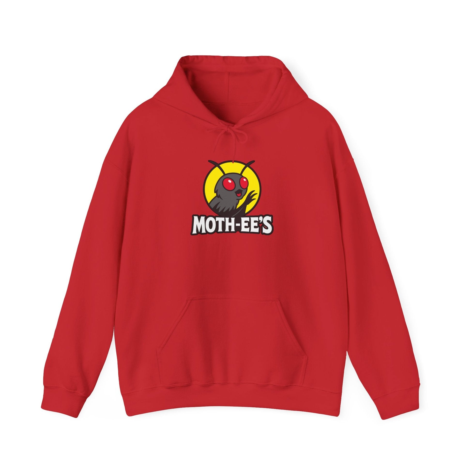 Moth - ee's Classic Red Logo Hoodie - Mothman.Life