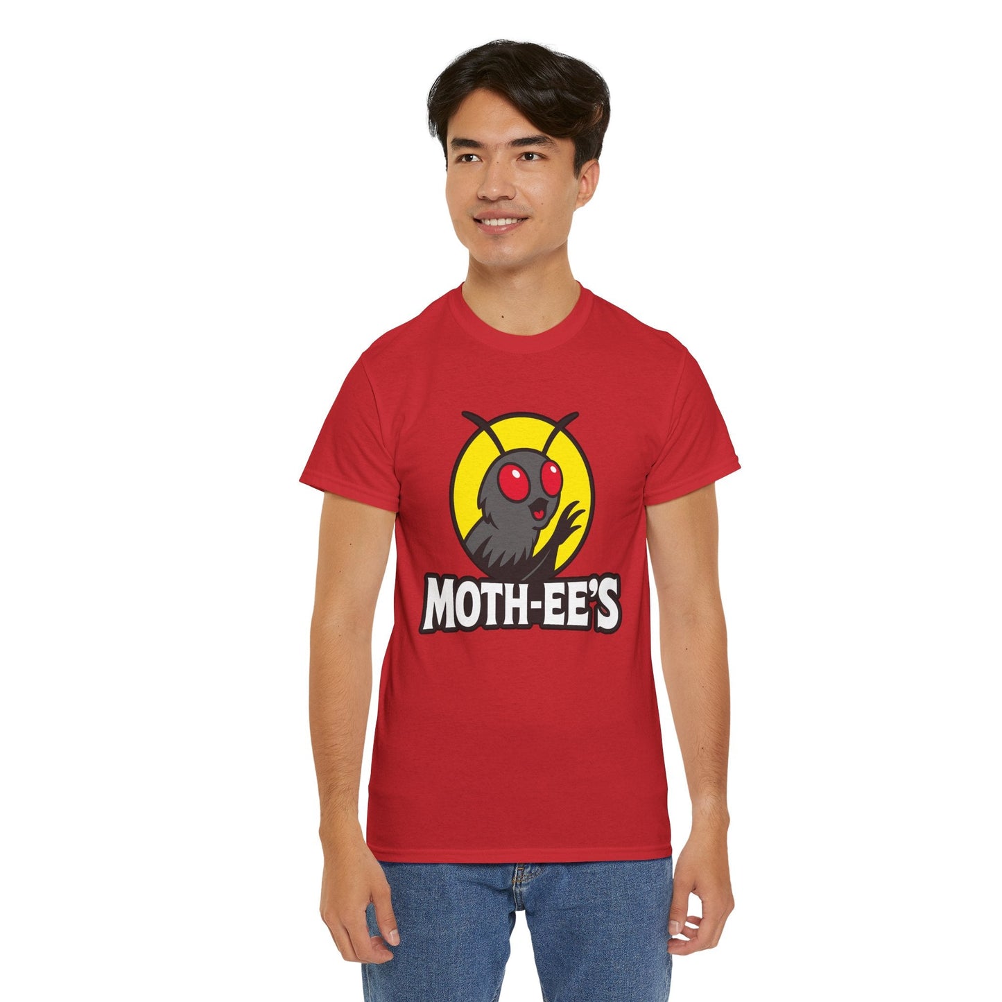 Moth - ee's Classic Red Logo Tee - Mothman.Life