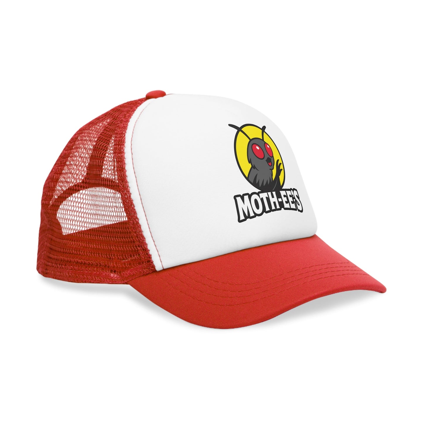 Moth - ee's Classic Red Logo Trucker's Cap - Mothman.Life