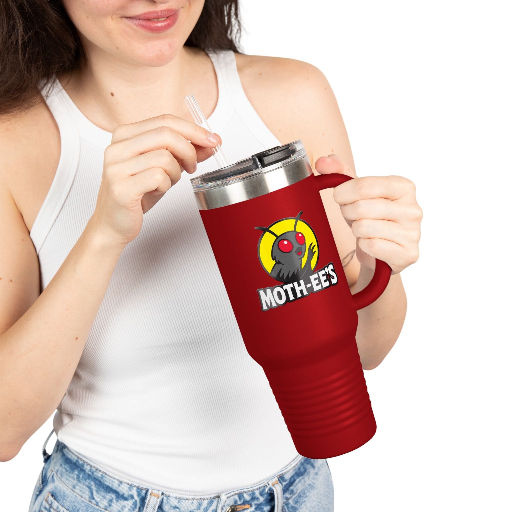 Moth - ee's Insulated 40oz Travel Mug - Mothman.Life