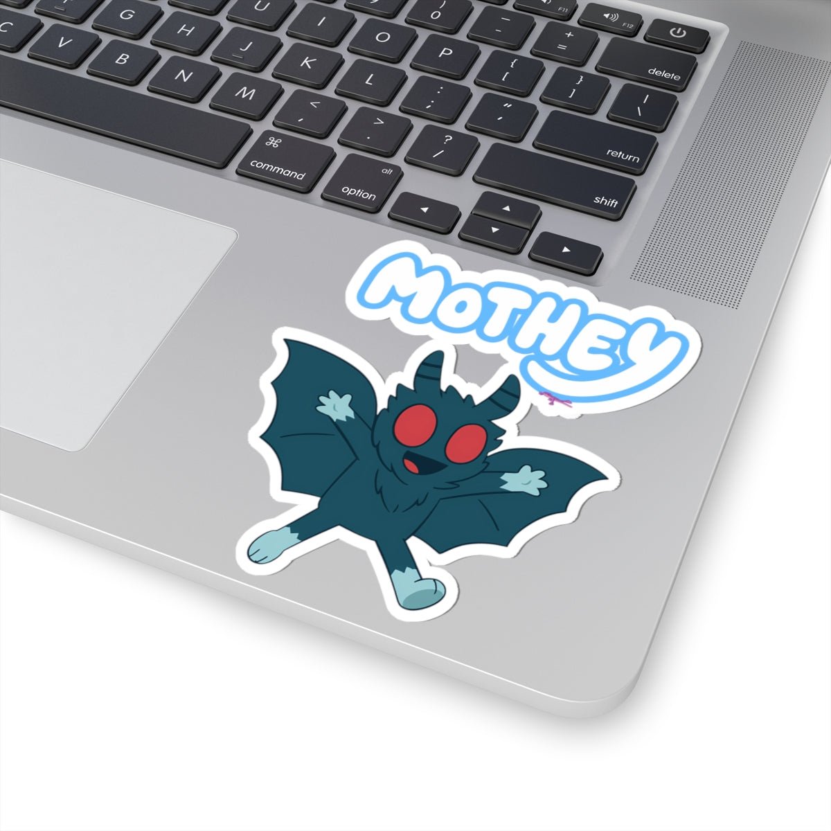 Mothey (and Sticky Gecko) Parody Sticker - Mothman.Life