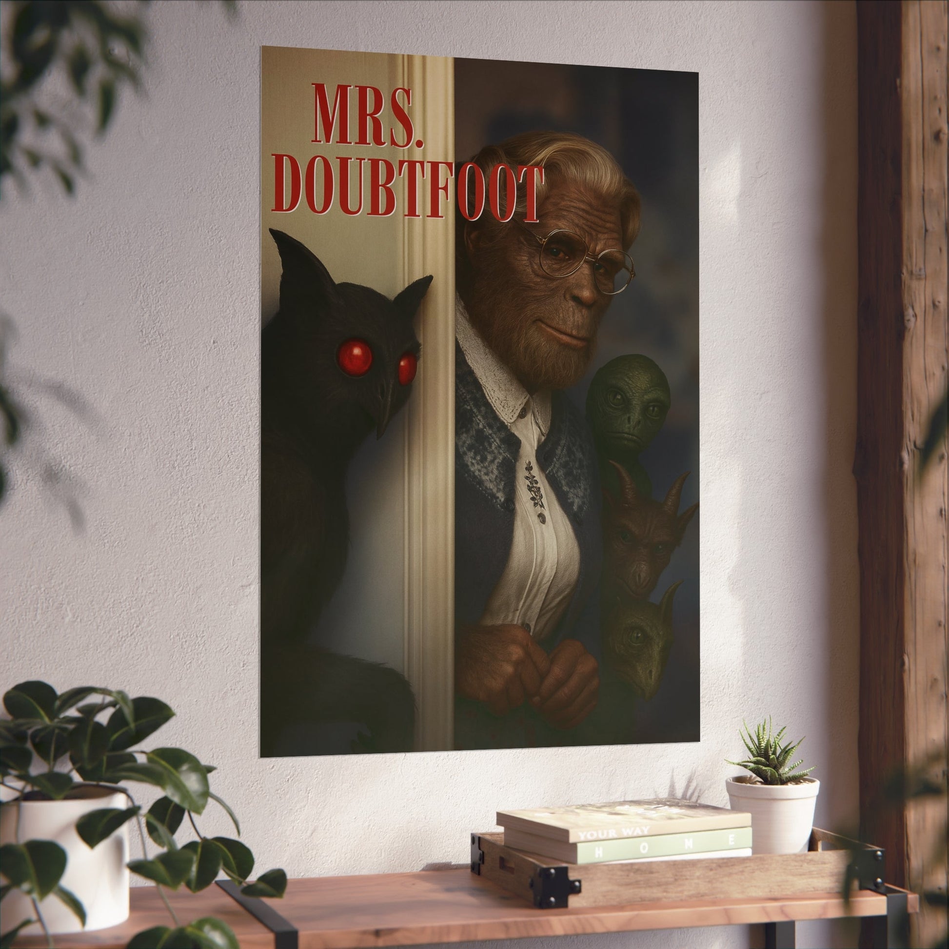 Mrs. Doubtfoot Poster (24" x 36") - Mothman.Life