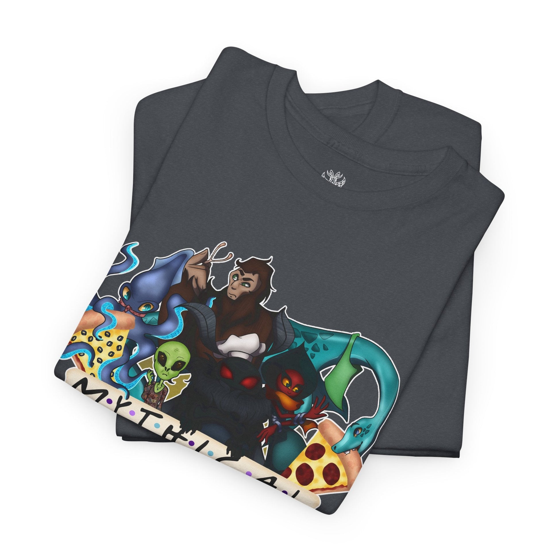 Mythical Pizza Cryptid FRIENDS Tee - Mothman.Life