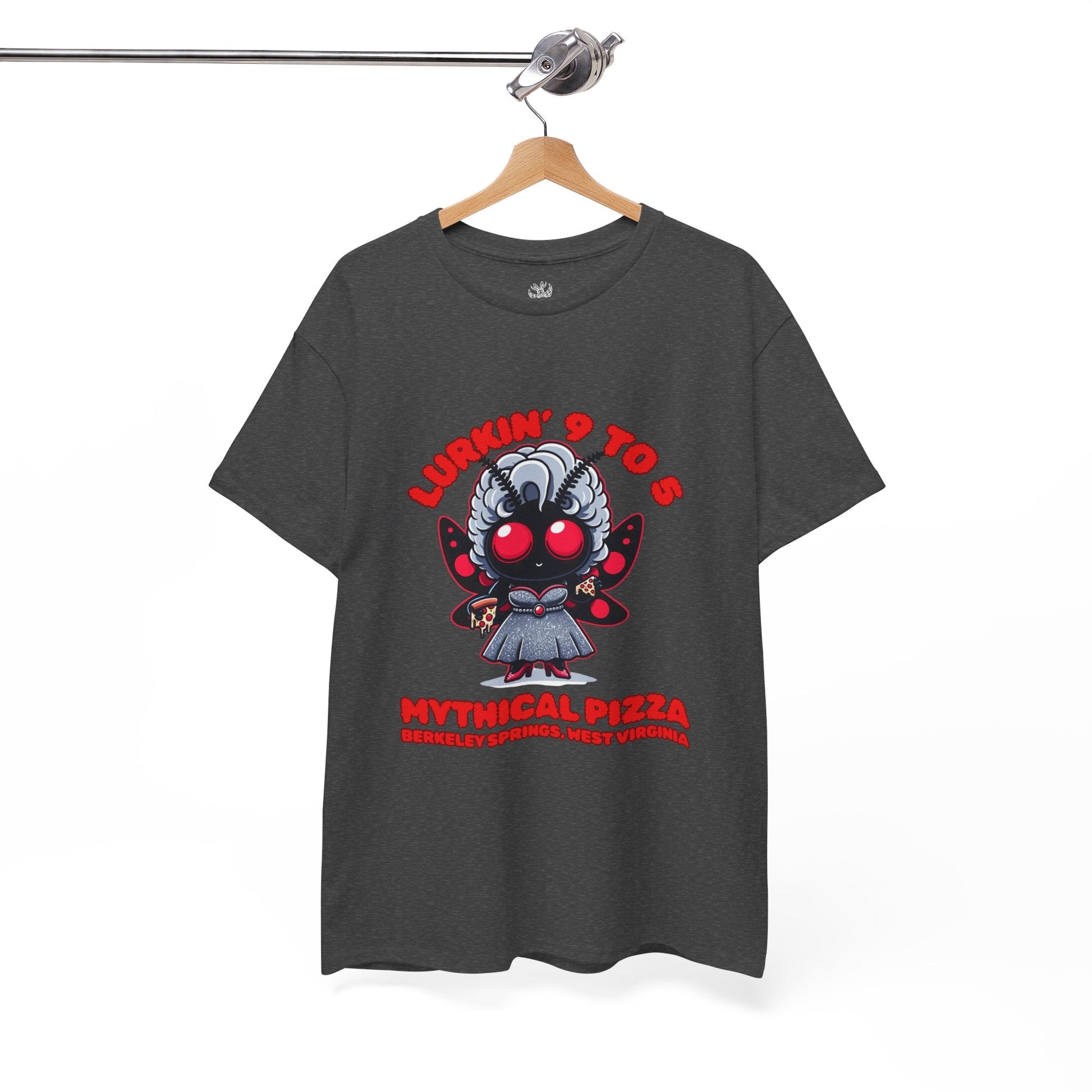Mythical Pizza Lurkin' 9 to 5 Tee - Mothman.Life
