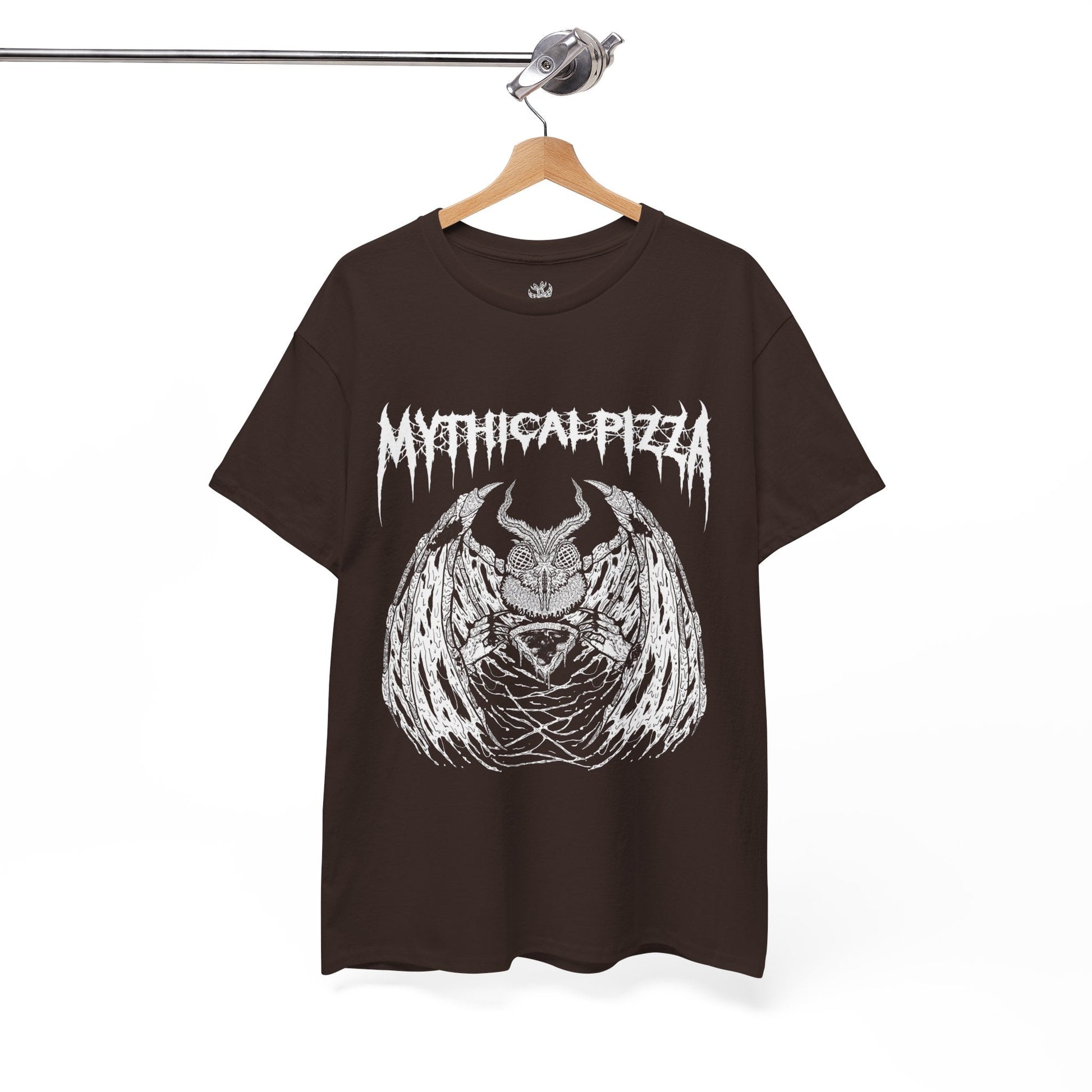 Mythical Pizza Metal Mothman Tee - Mothman.Life