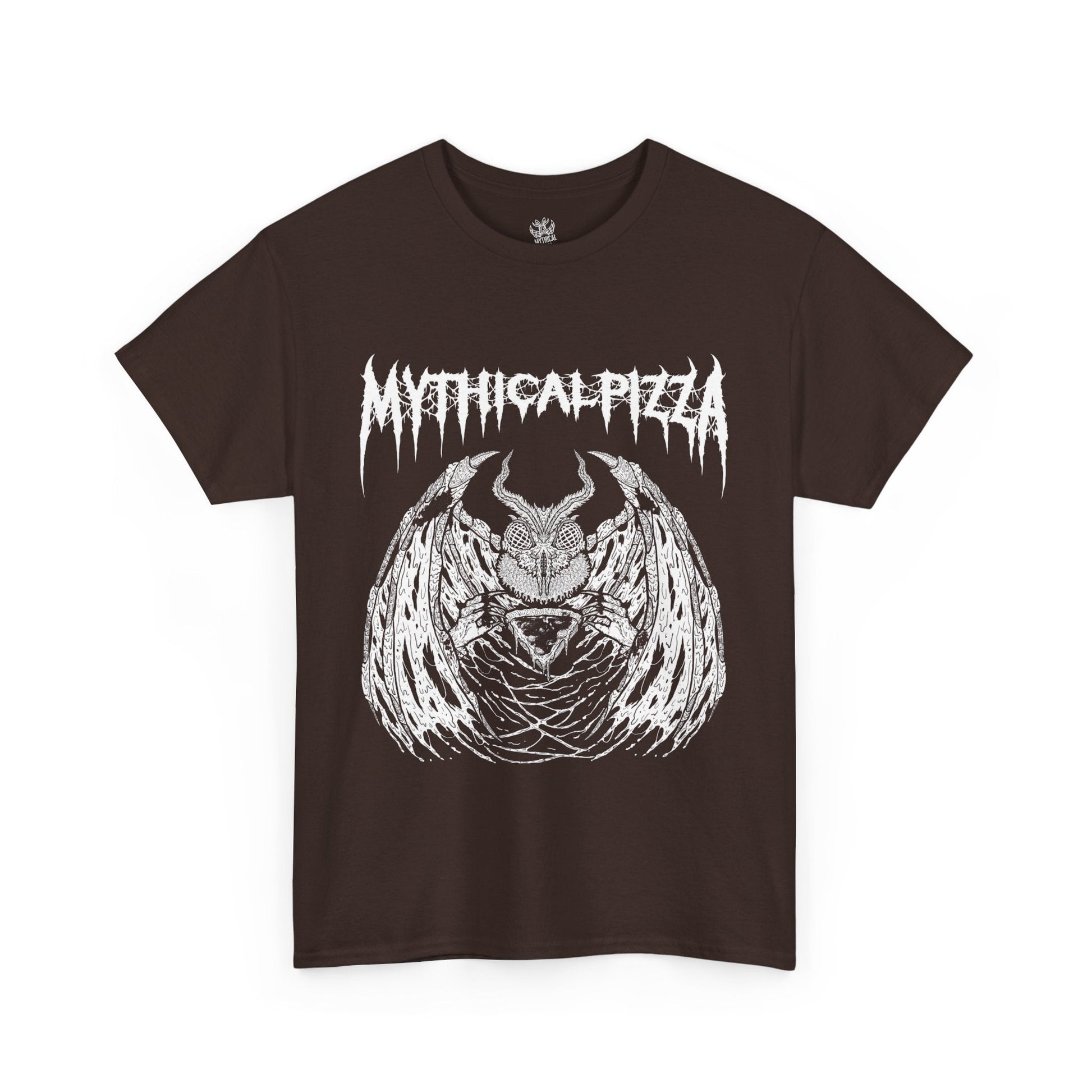 Mythical Pizza Metal Mothman Tee - Mothman.Life