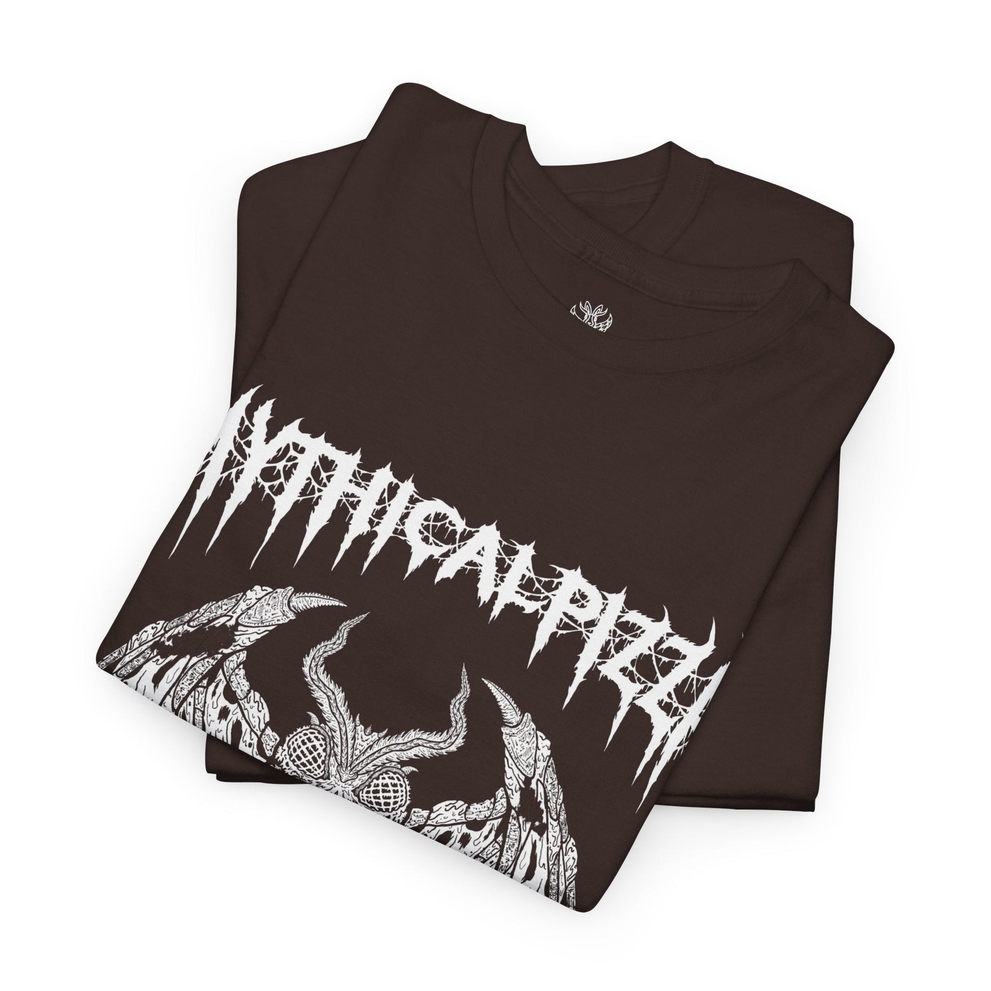 Mythical Pizza Metal Mothman Tee - Mothman.Life