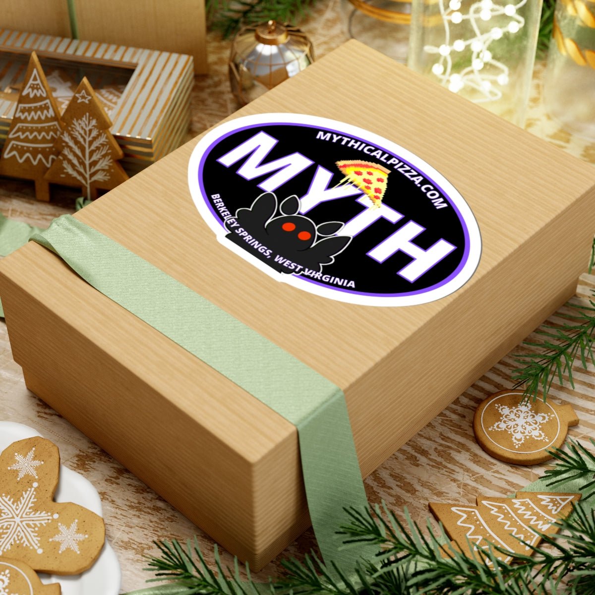 Mythical Pizza MYTH Sticker - Mothman.Life