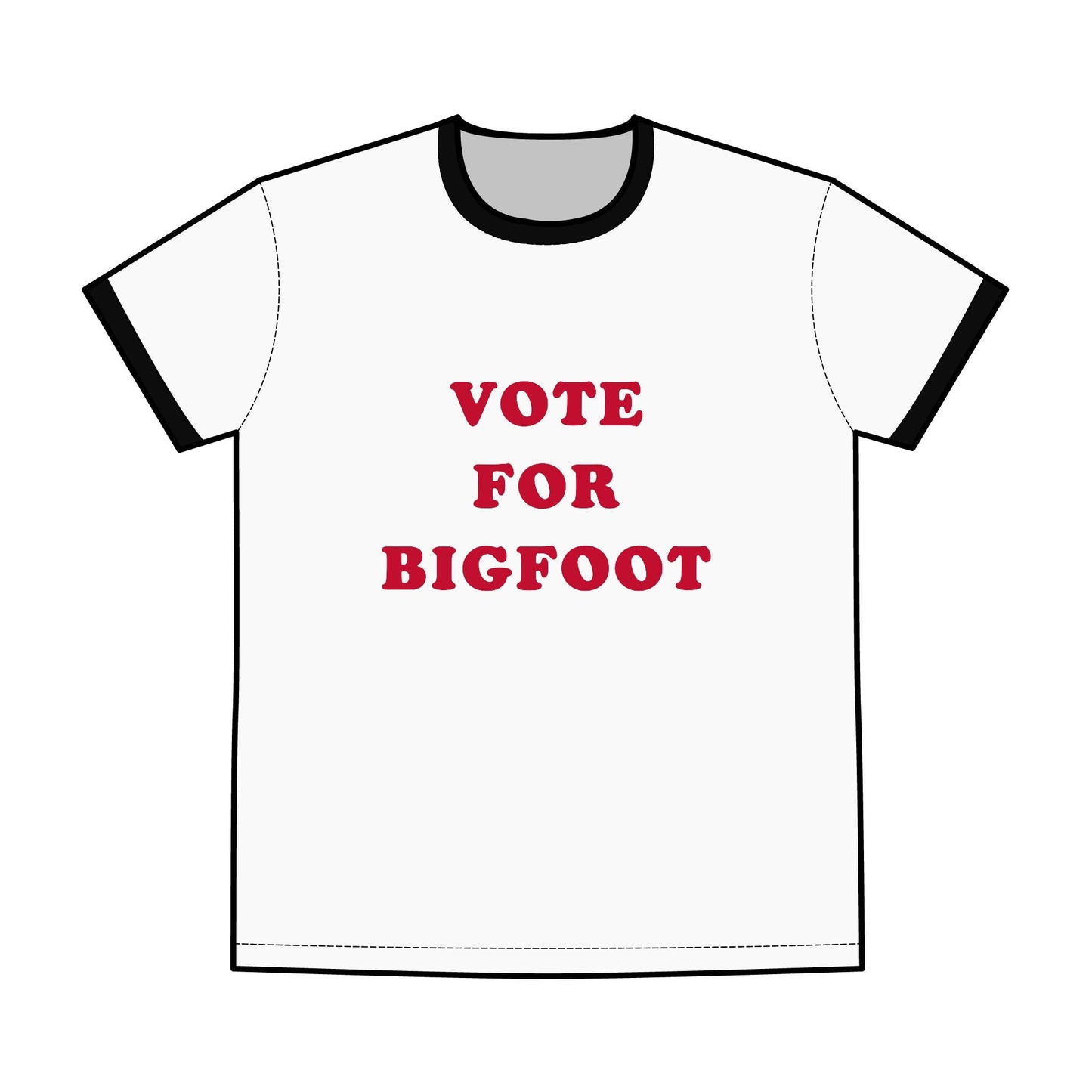 Vote for Bigfoot Men's Ringer Tee - Mothman.Life