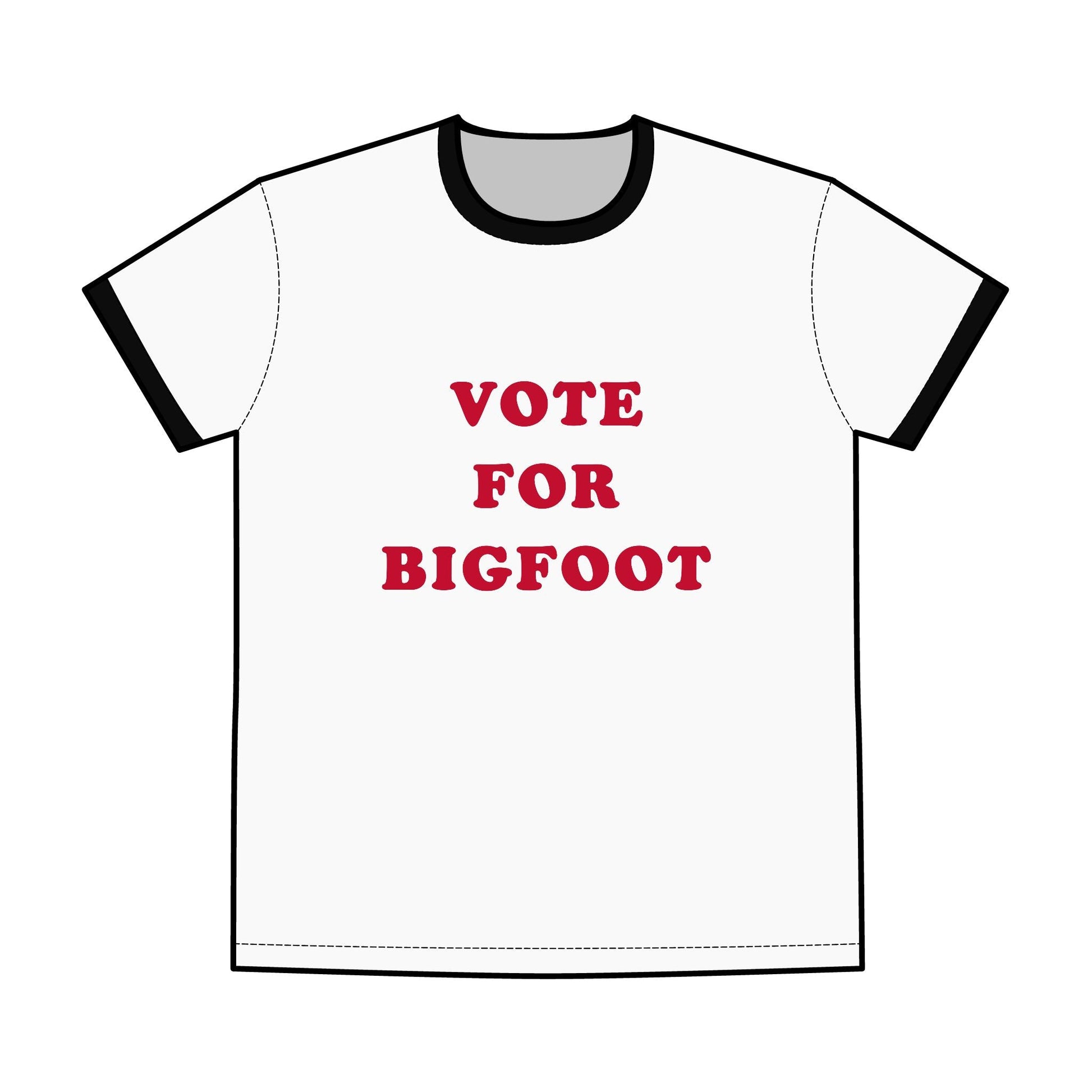 Vote for Bigfoot Men's Ringer Tee - Mothman.Life