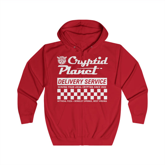 Cryptid Planet Zip - Up Hoodie - Mothman.Life
