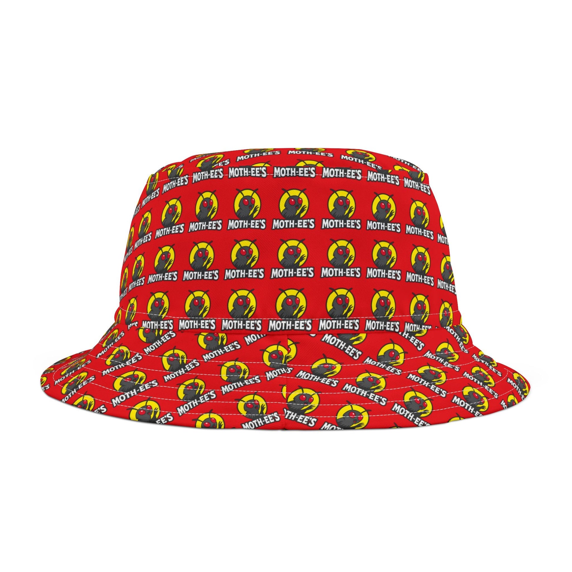 Moth - ee's Classic Red Logo Bucket Hat - Mothman.Life