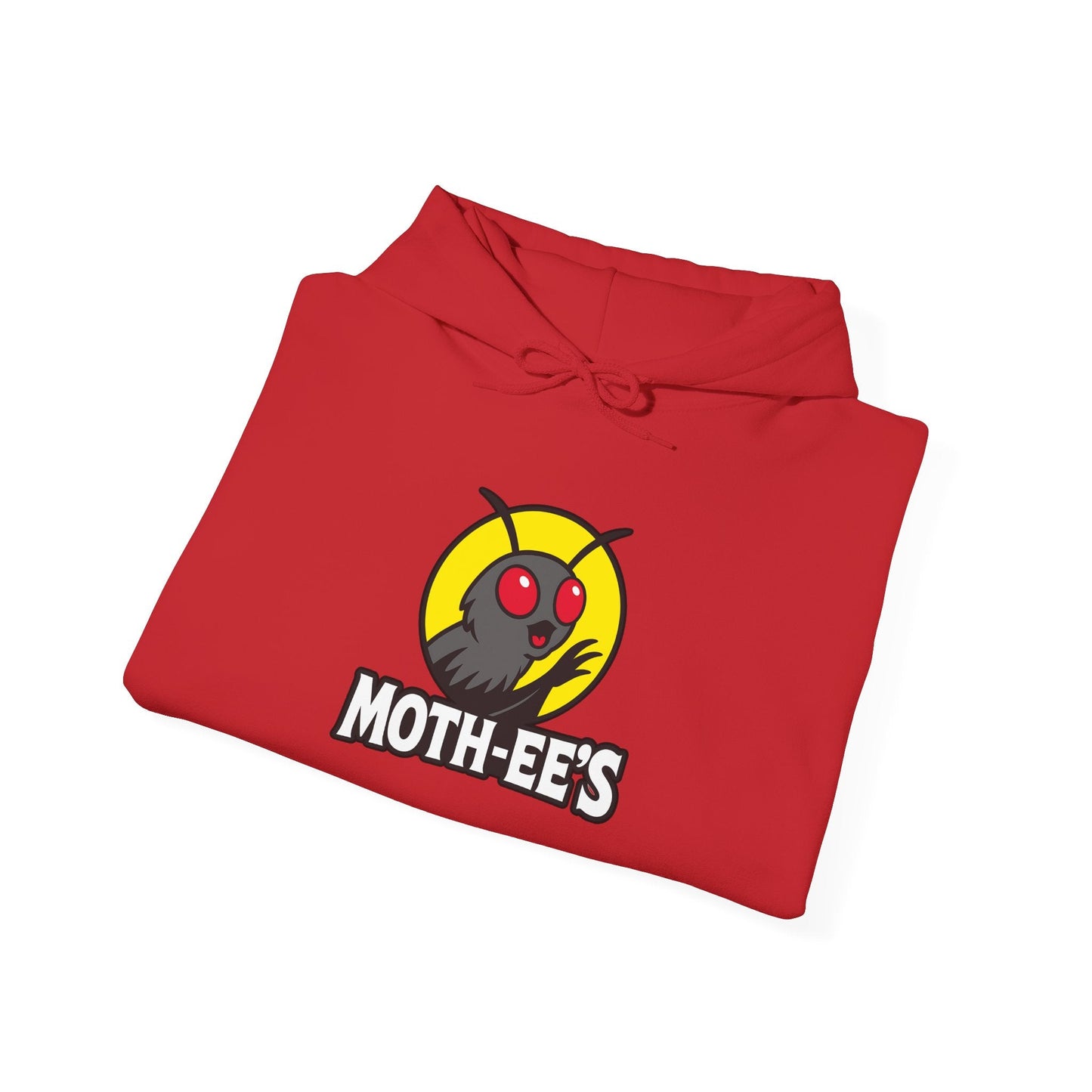 Moth - ee's Classic Red Logo Hoodie - Mothman.Life
