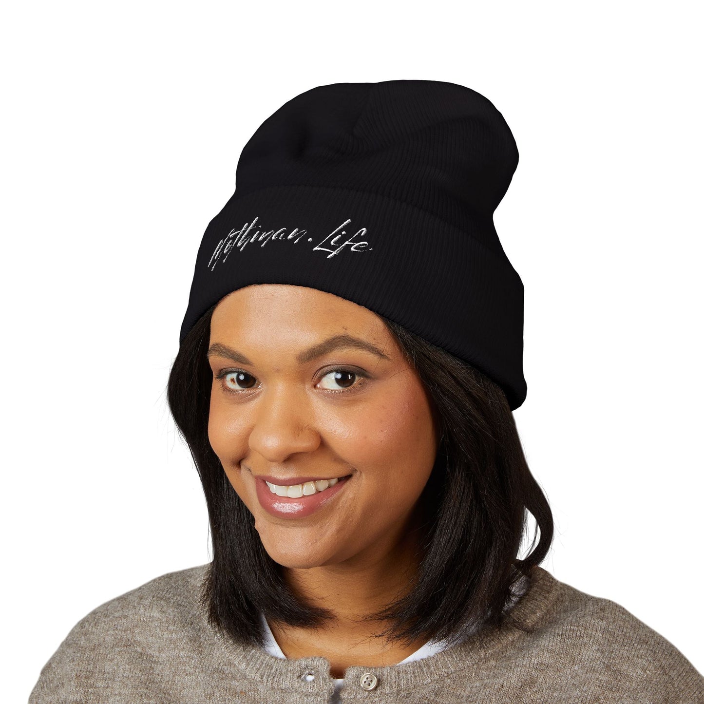 Mothman.Life Embroidered Beanie - Mothman.Life