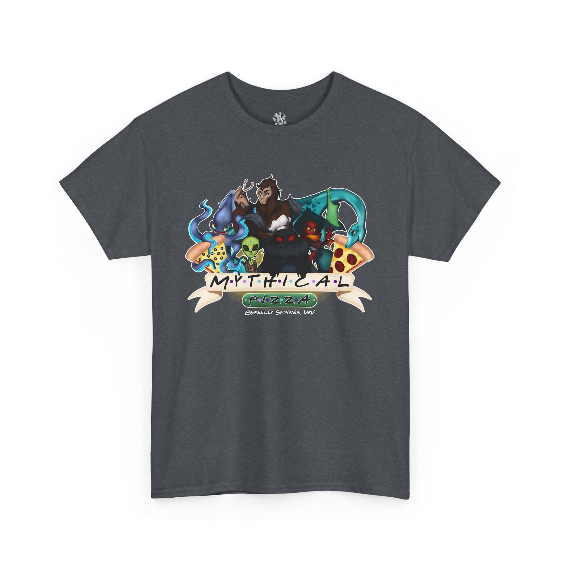 Mythical Pizza Cryptid FRIENDS Tee - Mothman.Life