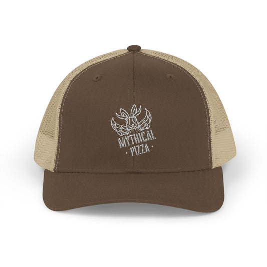 Mythical Pizza Embroidered Trucker Cap - Mothman.Life