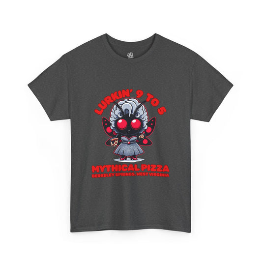 Mythical Pizza Lurkin' 9 to 5 Tee - Mothman.Life