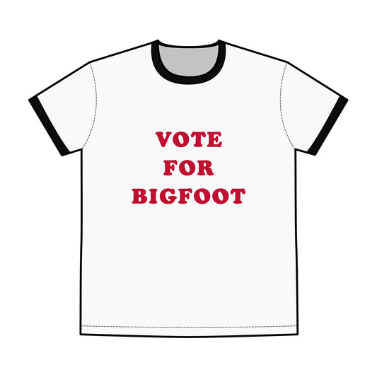 Vote for Bigfoot Men's Ringer Tee - Mothman.Life